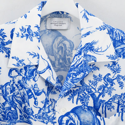 【UNUSED/アンユーズド】<br>4 continents print long sleeve shirt <br>US2417