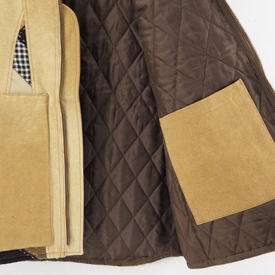 【KHOKI/コッキ】<br>Vintage-effect quilt vest <br>25fw-v-01