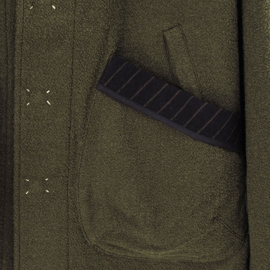 【KHOKI/コッキ】<br>No-collar wool jacket <br>25fw-jk-05