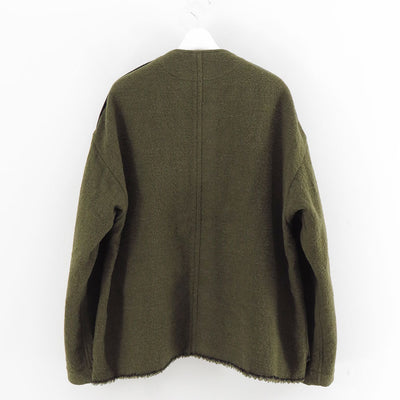 【KHOKI/コッキ】<br>No-collar wool jacket <br>25fw-jk-05