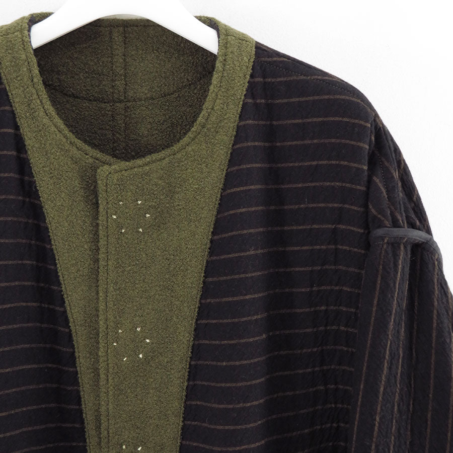 【KHOKI/コッキ】<br>No-collar wool jacket <br>25fw-jk-05