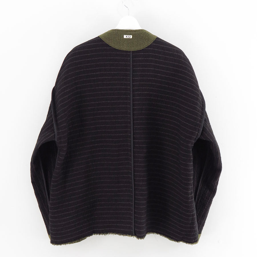 【KHOKI/コッキ】<br>No-collar wool jacket <br>25fw-jk-05