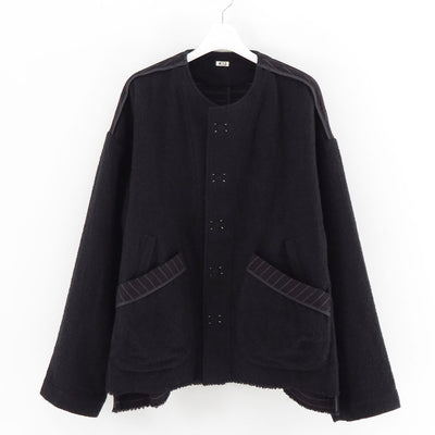 【KHOKI/コッキ】<br>No-collar wool jacket <br>25fw-jk-05