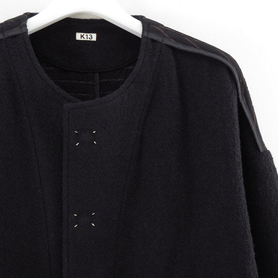 【KHOKI/コッキ】<br>No-collar wool jacket <br>25fw-jk-05