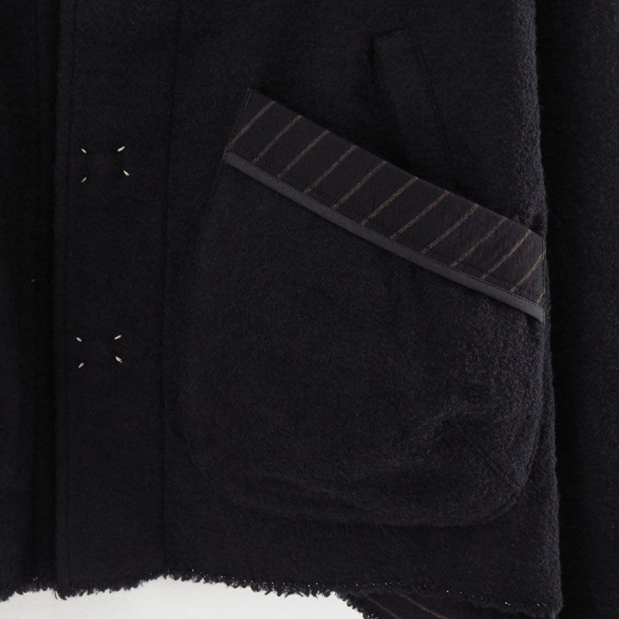 【KHOKI/コッキ】<br>No-collar wool jacket <br>25fw-jk-05