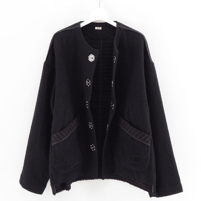 【KHOKI/コッキ】<br>No-collar wool jacket <br>25fw-jk-05