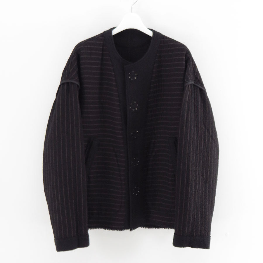 【KHOKI/コッキ】<br>No-collar wool jacket <br>25fw-jk-05
