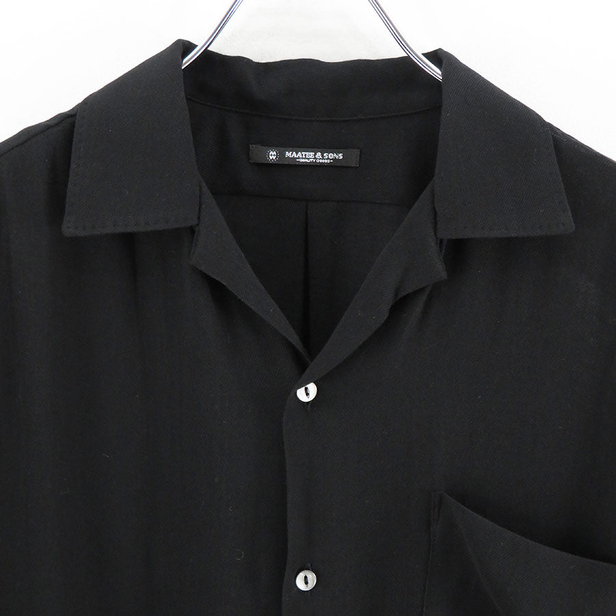 MAATEE&SONS/マーティーアンドサンズ】OPEN COLLAR SHIRTS SILKRAYON
