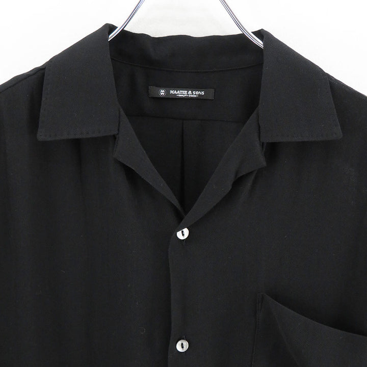 MAATEE&SONS 26ss新品OPEN COLLAR SHIRTSサイズ4 MAATEE&SONS/マーティーアンドサンズ】OPEN COLLAR SHIRTS SILKRAYON