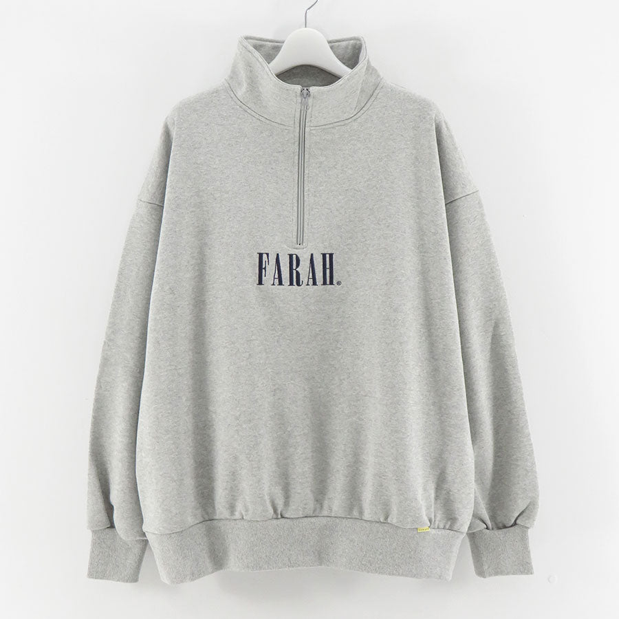 【FARAH/ファーラー】<br>Embroidery Graphic Half Zip Sweatshirt “Classic LOGO” <br>FR0501-M3014