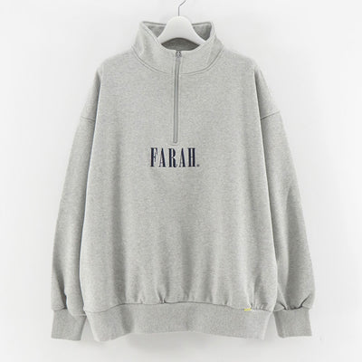 【FARAH/ファーラー】<br>Embroidery Graphic Half Zip Sweatshirt “Classic LOGO” <br>FR0501-M3014