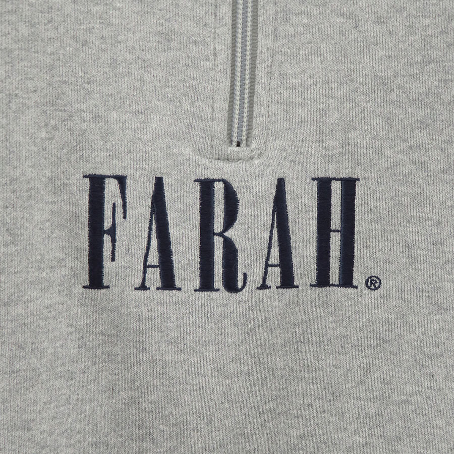 【FARAH/ファーラー】<br>Embroidery Graphic Half Zip Sweatshirt “Classic LOGO” <br>FR0501-M3014