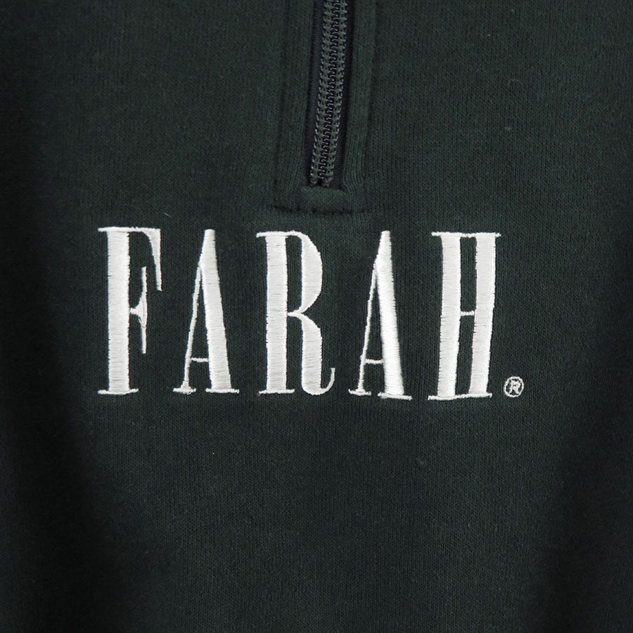 【FARAH/ファーラー】<br>Embroidery Graphic Half Zip Sweatshirt “Classic LOGO” <br>FR0501-M3014