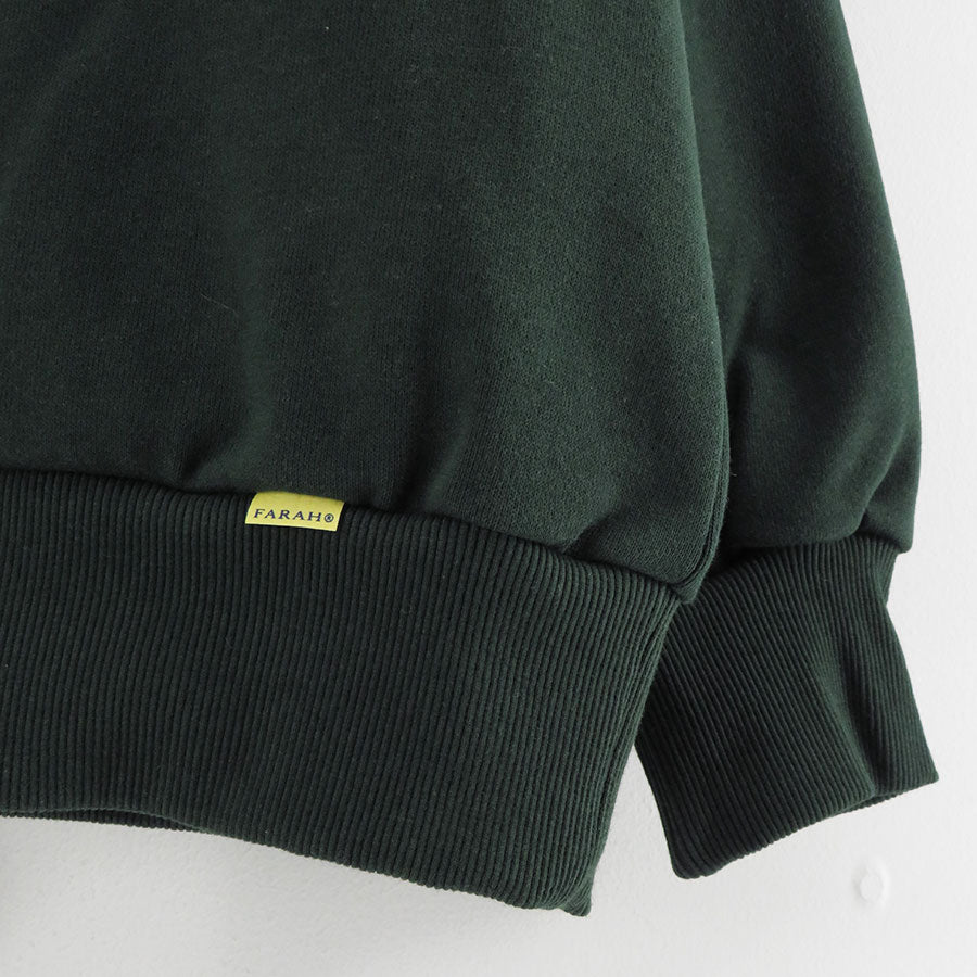 【FARAH/ファーラー】<br>Embroidery Graphic Half Zip Sweatshirt “Classic LOGO” <br>FR0501-M3014