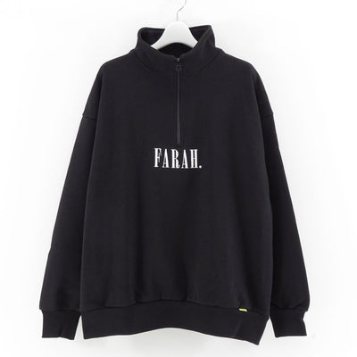 【FARAH/ファーラー】<br>Embroidery Graphic Half Zip Sweatshirt “Classic LOGO” <br>FR0501-M3014