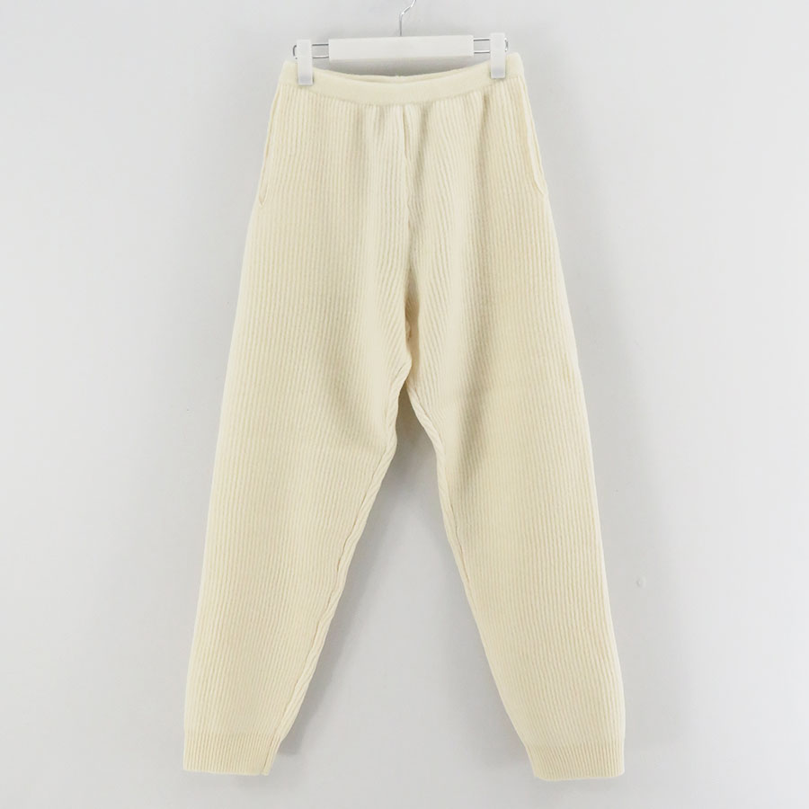 【AURALEE/オーラリー】<br>MILLED FRENCH MERINO RIB KNIT PANTS <br>A23AP03MR
