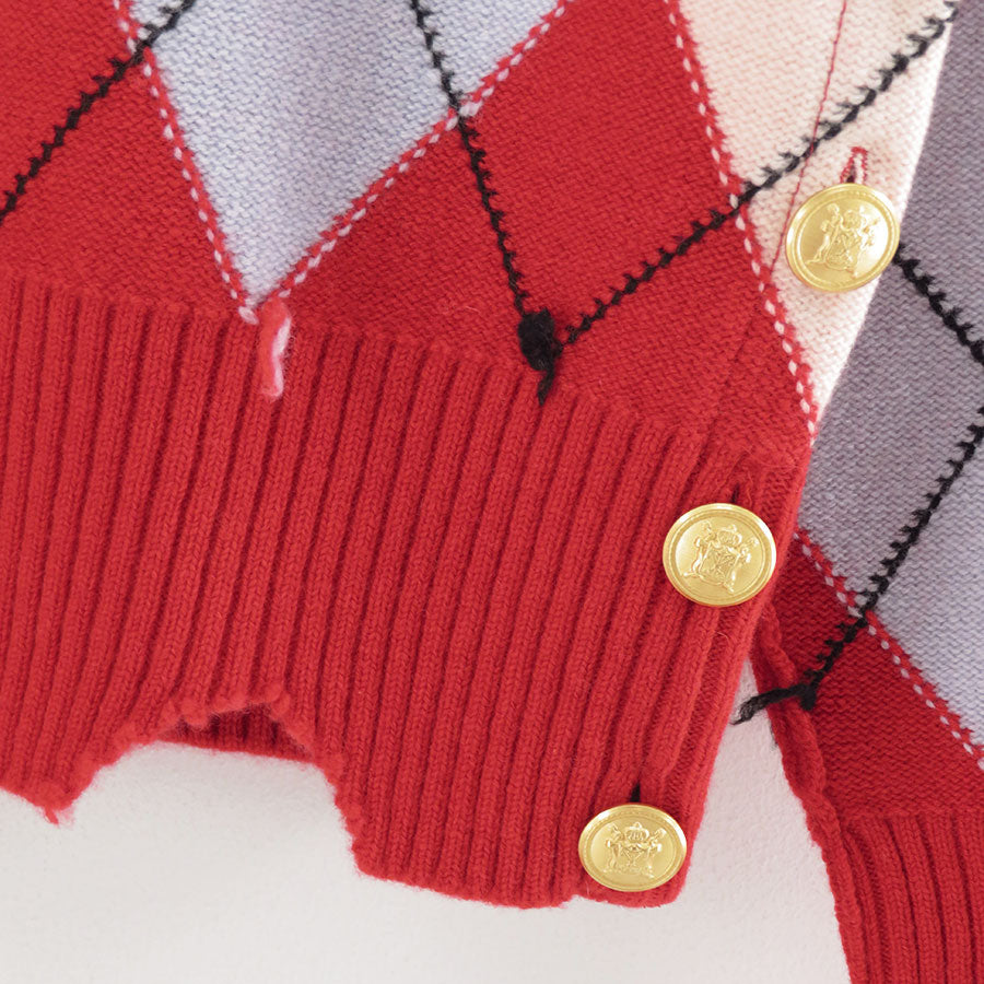 【M A S U/エムエーエスユー】<br>DIAMOND SCRAPED SWEATER <br>M25F9KN001