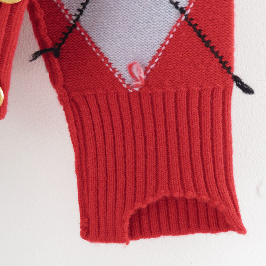 【M A S U/エムエーエスユー】<br>DIAMOND SCRAPED SWEATER <br>M25F9KN001