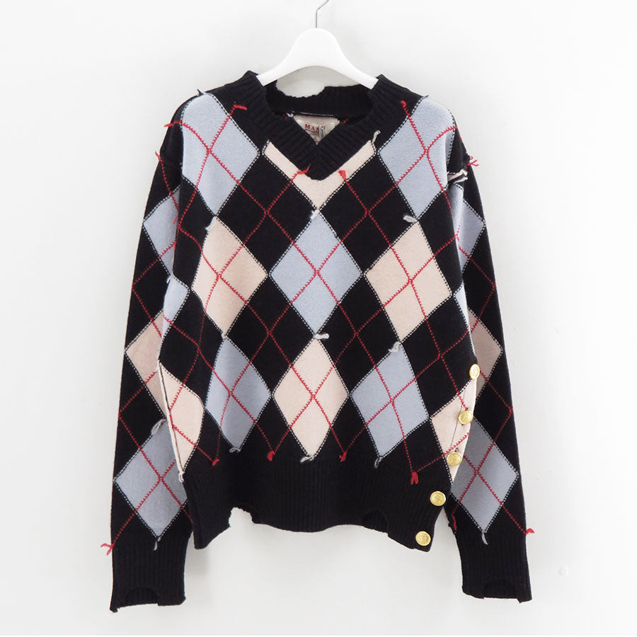 M A S U/エムエーエスユー】DIAMOND SCRAPED SWEATER M25F9KN001の通販