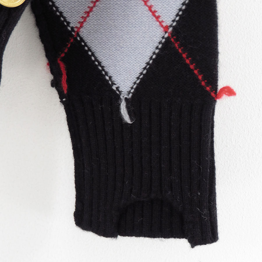 【M A S U/エムエーエスユー】<br>DIAMOND SCRAPED SWEATER <br>M25F9KN001