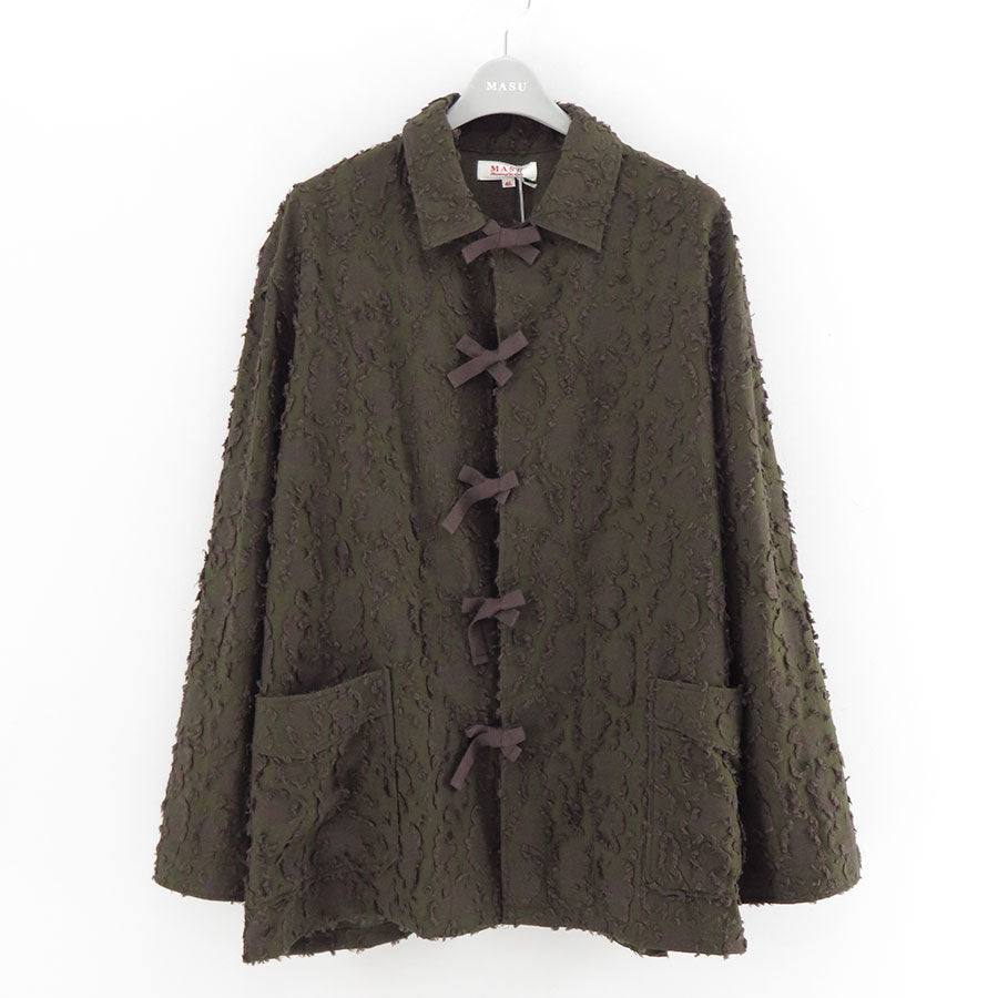 【M A S U/エムエーエスユー】<br>VICK CAMO RIBBON SHIRT <br>M25F9SL003