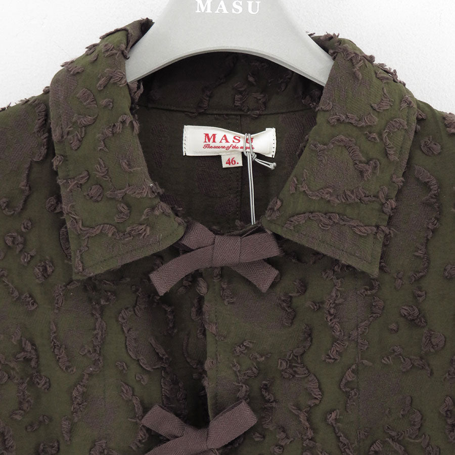 【M A S U/エムエーエスユー】<br>VICK CAMO RIBBON SHIRT <br>M25F9SL003