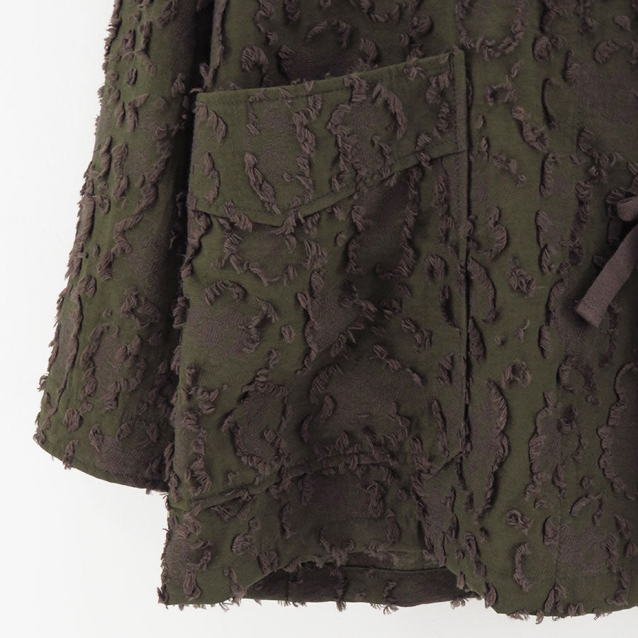 【M A S U/エムエーエスユー】<br>VICK CAMO RIBBON SHIRT <br>M25F9SL003