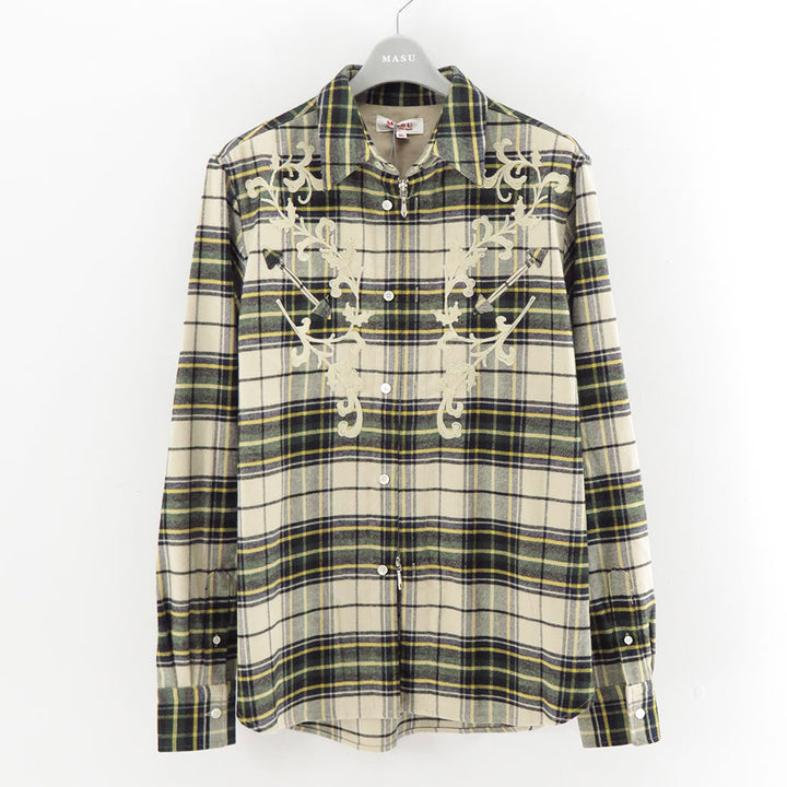 M A S U/エムエーエスユー】RODEO ZIP-UP PLAID SHIRT