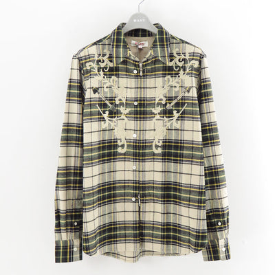【M A S U/エムエーエスユー】<br>RODEO ZIP-UP PLAID SHIRT <br>M25F9SL005