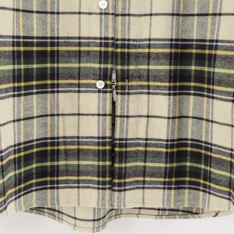 【M A S U/エムエーエスユー】<br>RODEO ZIP-UP PLAID SHIRT <br>M25F9SL005