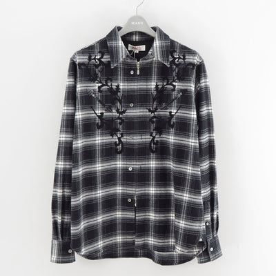 【M A S U/エムエーエスユー】<br>RODEO ZIP-UP PLAID SHIRT <br>M25F9SL005