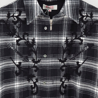 【M A S U/エムエーエスユー】<br>RODEO ZIP-UP PLAID SHIRT <br>M25F9SL005
