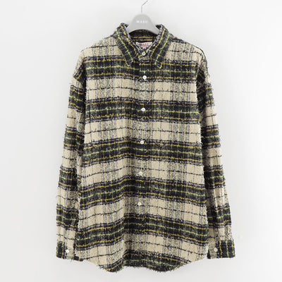 【M A S U/エムエーエスユー】<br>SHAGGY PLAID SHIRT <br>M25F9SL006