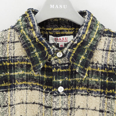 【M A S U/エムエーエスユー】<br>SHAGGY PLAID SHIRT <br>M25F9SL006