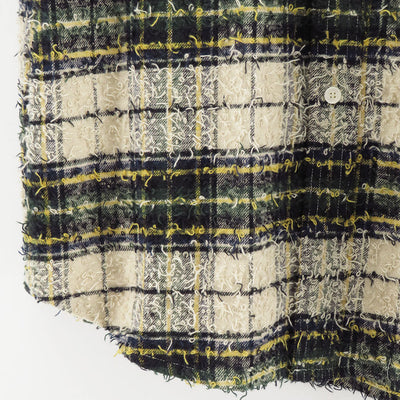 【M A S U/エムエーエスユー】<br>SHAGGY PLAID SHIRT <br>M25F9SL006