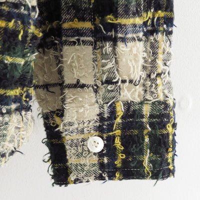 【M A S U/エムエーエスユー】<br>SHAGGY PLAID SHIRT <br>M25F9SL006