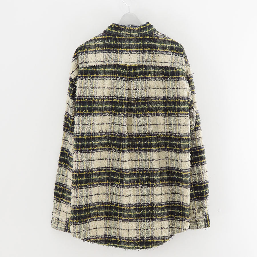 【M A S U/エムエーエスユー】<br>SHAGGY PLAID SHIRT <br>M25F9SL006