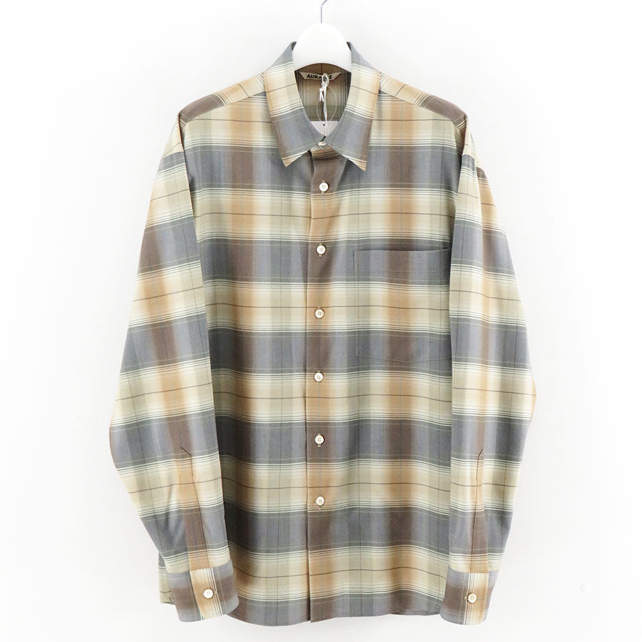 AURALEE オーラリー チェックシャツ AURALEE/オーラリー】SUPER LIGHT WOOL CHECK SHIRT A26SS01LCの通販