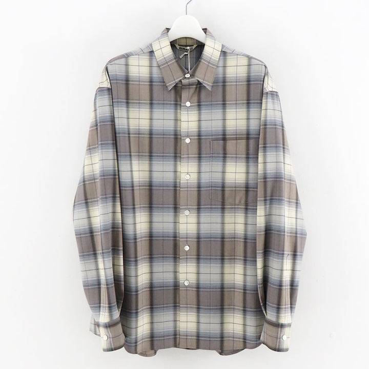 AURALEE/オーラリー】SUPER LIGHT WOOL CHECK SHIRT A26SS01LCの通販