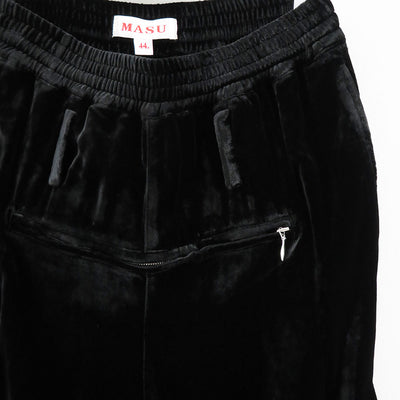 【M A S U/エムエーエスユー】<br>VELVET ZIPPER EASY PANTS <br>MFFW-PT0723