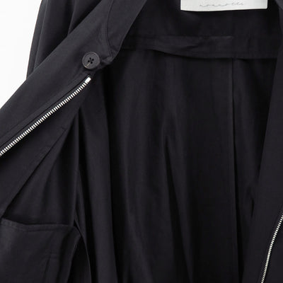 【nonnotte/ノノット】<br>Draping Bias Sleeve Zip Up Blouson <br>N-25S-076