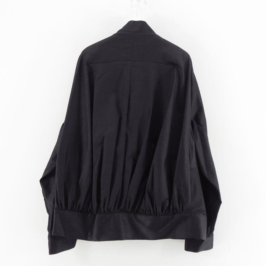 【nonnotte/ノノット】<br>Draping Bias Sleeve Zip Up Blouson <br>N-25S-076