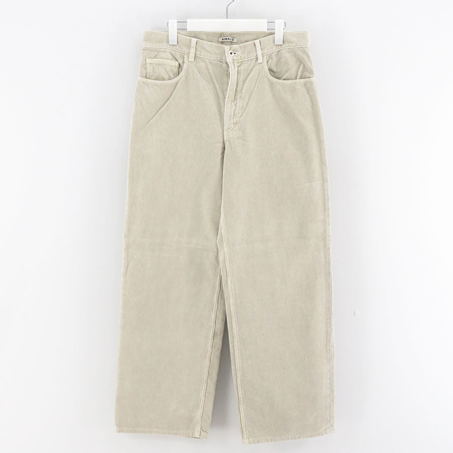 AURALEE/オーラリー】GARMENT-DYED FINX CORDUROY 5P WIDE PANTS