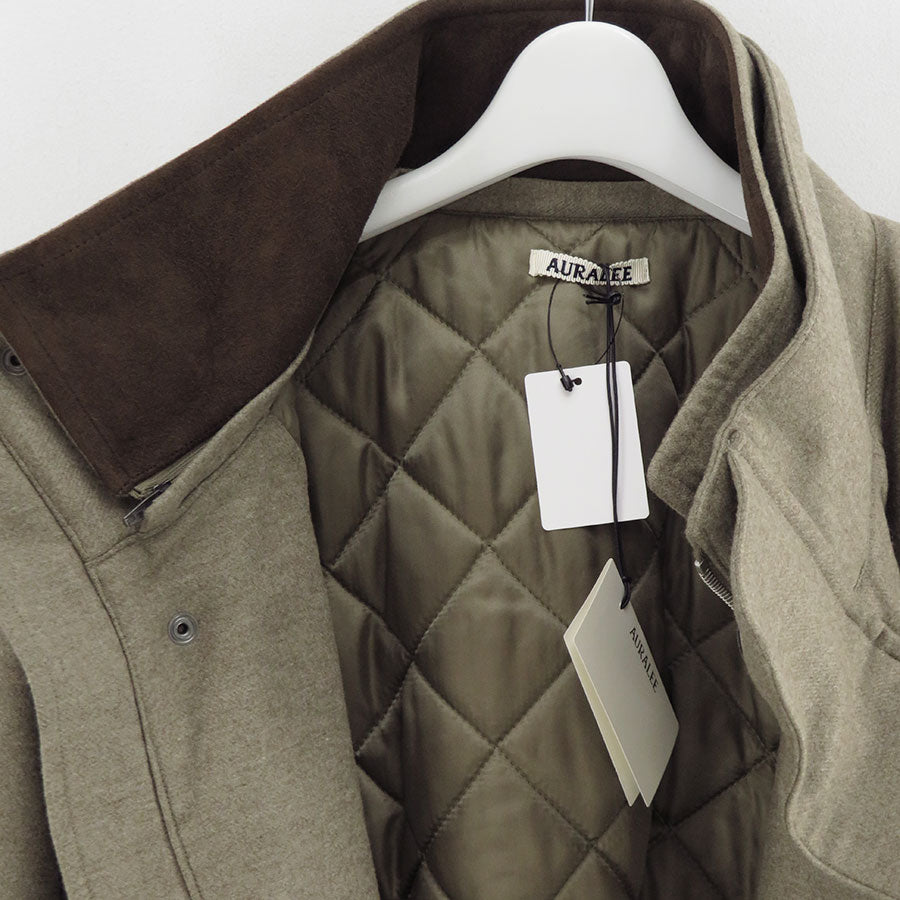 【9/5からポイント10%還元】<br>【AURALEE/オーラリー】<br>WOOL FULLING FLANNEL PADDED OVER BLOUSON <br>A25AB02CF