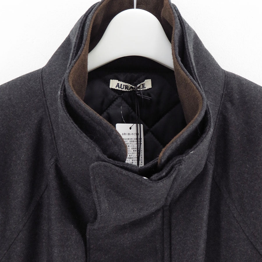 【9/5からポイント10%還元】<br>【AURALEE/オーラリー】<br>WOOL FULLING FLANNEL PADDED OVER BLOUSON <br>A25AB02CF