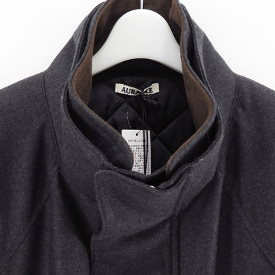 【9/5からポイント10%還元】<br>【AURALEE/オーラリー】<br>WOOL FULLING FLANNEL PADDED OVER BLOUSON <br>A25AB02CF
