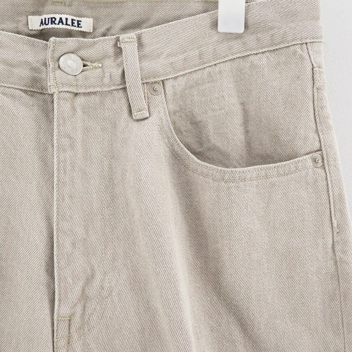 AURALEE/オーラリー】FADED HARD TWIST BROWN DENIM 5P PANTS
