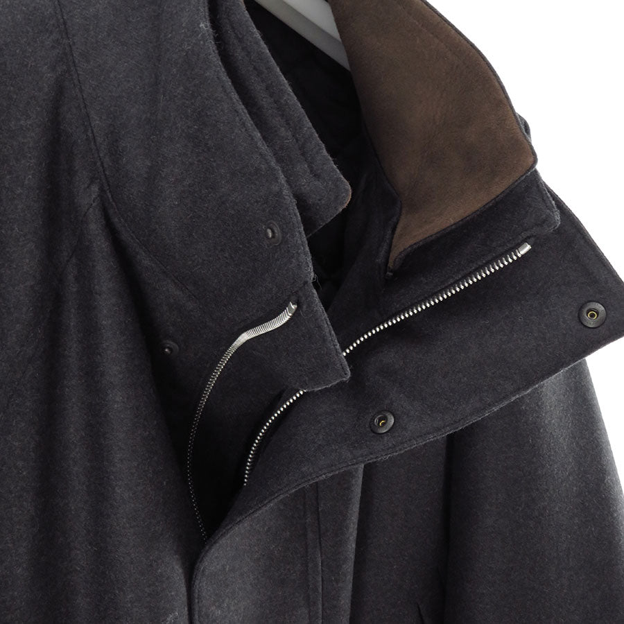 【9/5からポイント10%還元】<br>【AURALEE/オーラリー】<br>WOOL FULLING FLANNEL PADDED OVER BLOUSON <br>A25AB02CF
