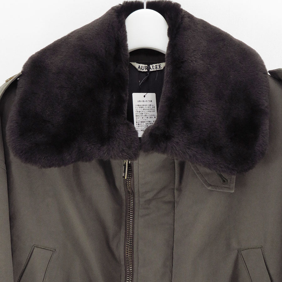 【9/5からポイント10%還元】<br>【AURALEE/オーラリー】<br>WASHED FINX COTTON GABARDINE FLIGHTBLOUSON <br>A25AB01HM