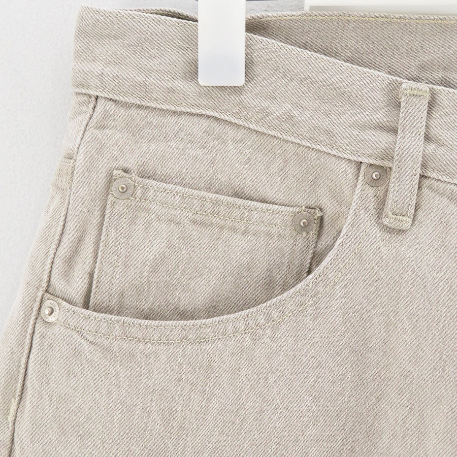 AURALEE/オーラリー】FADED HARD TWIST BROWN DENIM WIDE PANTS